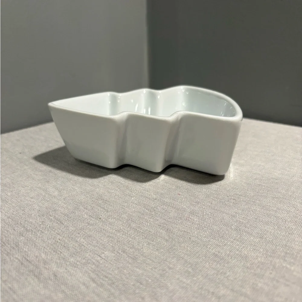 Crate & Barrel White Tree-Shaped Dish
